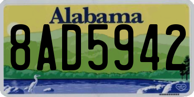 AL license plate 8AD5942