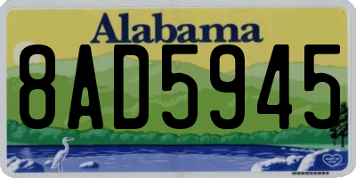 AL license plate 8AD5945