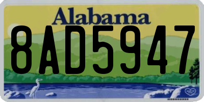 AL license plate 8AD5947