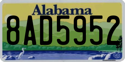 AL license plate 8AD5952