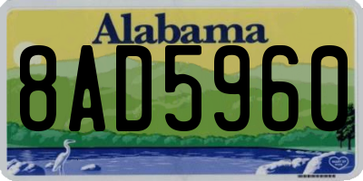 AL license plate 8AD5960