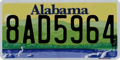 AL license plate 8AD5964