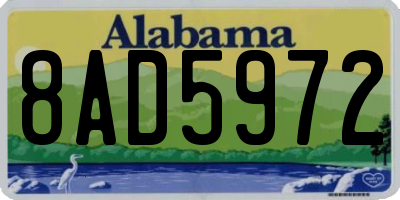 AL license plate 8AD5972