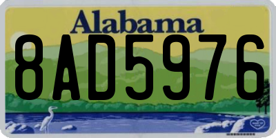 AL license plate 8AD5976