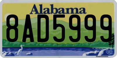 AL license plate 8AD5999