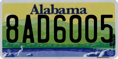 AL license plate 8AD6005