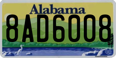 AL license plate 8AD6008
