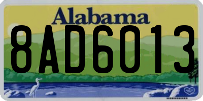 AL license plate 8AD6013