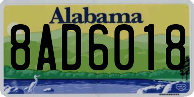AL license plate 8AD6018