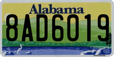 AL license plate 8AD6019