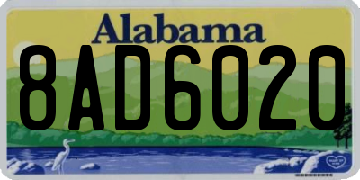AL license plate 8AD6020
