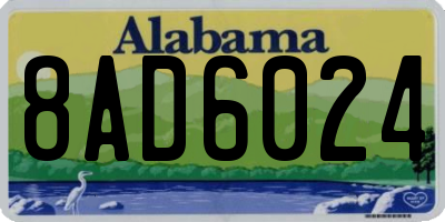 AL license plate 8AD6024
