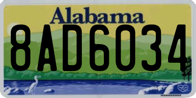 AL license plate 8AD6034