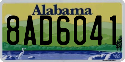 AL license plate 8AD6041