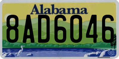 AL license plate 8AD6046