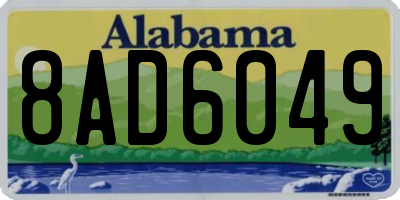 AL license plate 8AD6049
