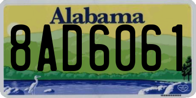 AL license plate 8AD6061