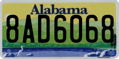 AL license plate 8AD6068