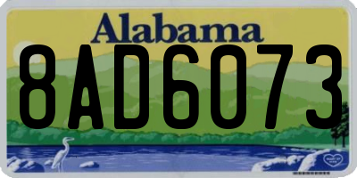 AL license plate 8AD6073