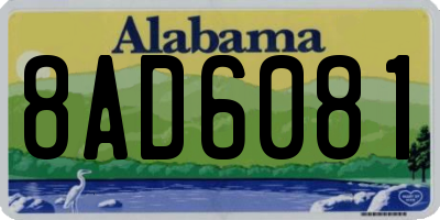 AL license plate 8AD6081