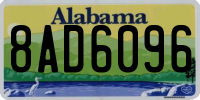 AL license plate 8AD6096