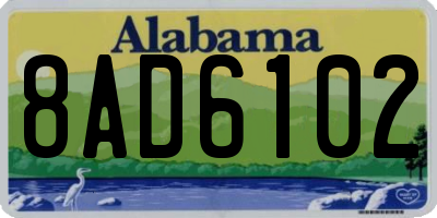 AL license plate 8AD6102