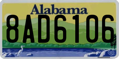 AL license plate 8AD6106