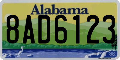 AL license plate 8AD6123