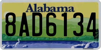 AL license plate 8AD6134