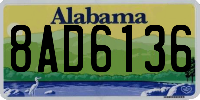 AL license plate 8AD6136