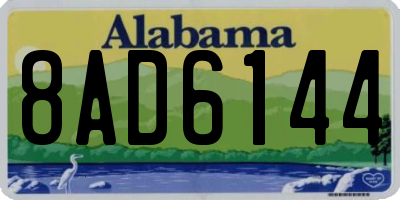 AL license plate 8AD6144