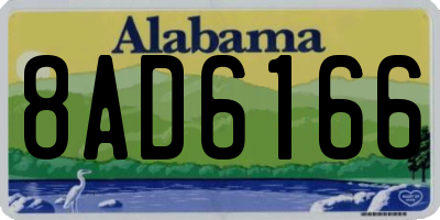 AL license plate 8AD6166