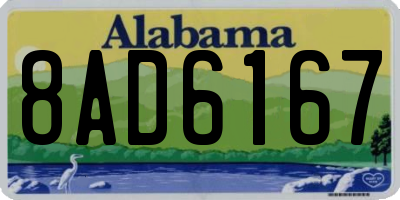 AL license plate 8AD6167