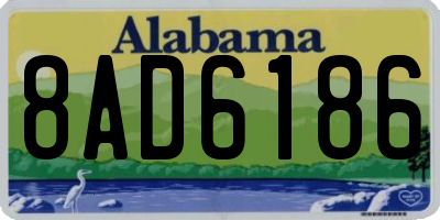 AL license plate 8AD6186
