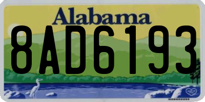 AL license plate 8AD6193