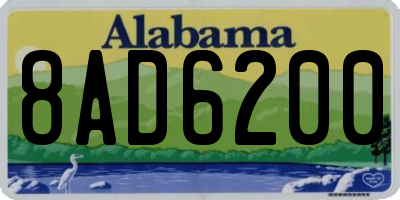 AL license plate 8AD6200