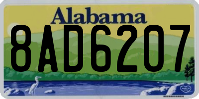 AL license plate 8AD6207