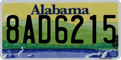 AL license plate 8AD6215