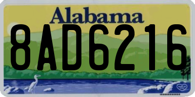AL license plate 8AD6216