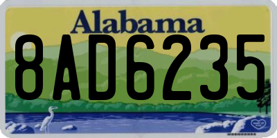 AL license plate 8AD6235