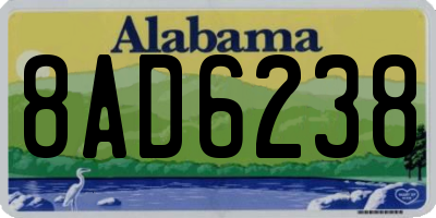 AL license plate 8AD6238