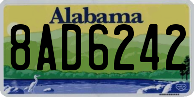 AL license plate 8AD6242