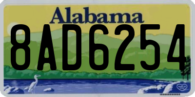 AL license plate 8AD6254