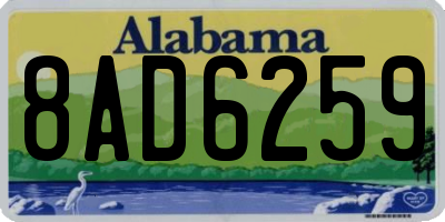 AL license plate 8AD6259
