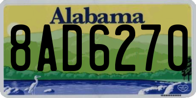 AL license plate 8AD6270