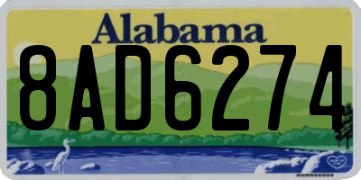 AL license plate 8AD6274