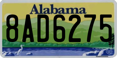 AL license plate 8AD6275