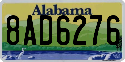 AL license plate 8AD6276