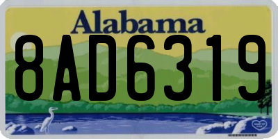 AL license plate 8AD6319