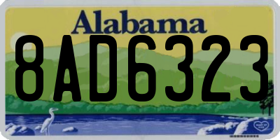 AL license plate 8AD6323